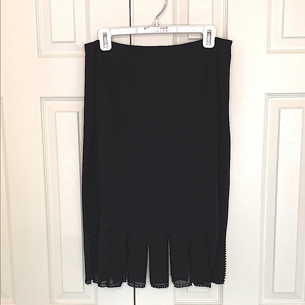 JBS Elegant Formal Car wash Skirt beaded hem Large black